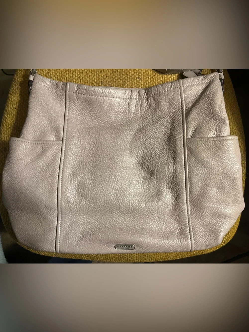Coach Leather Shoulder Bag in Pale Pink